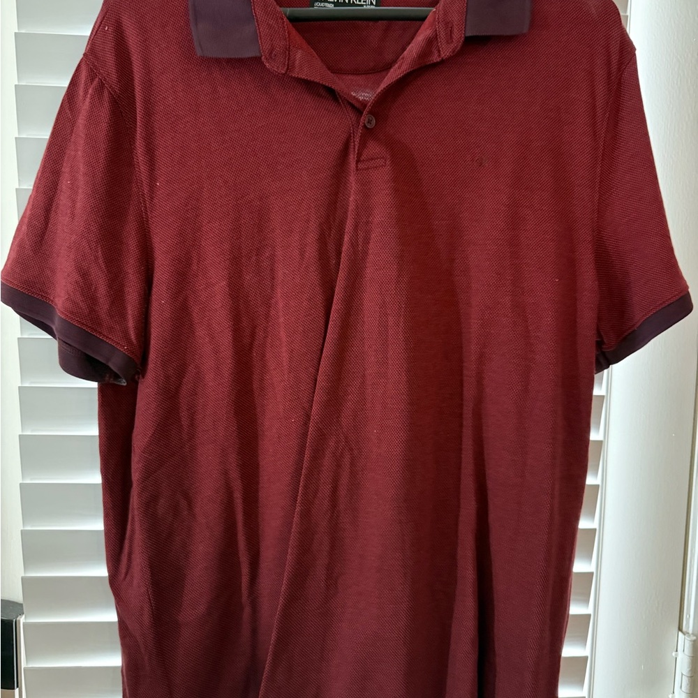 Calvin Klein Deep Red Polo Shirt